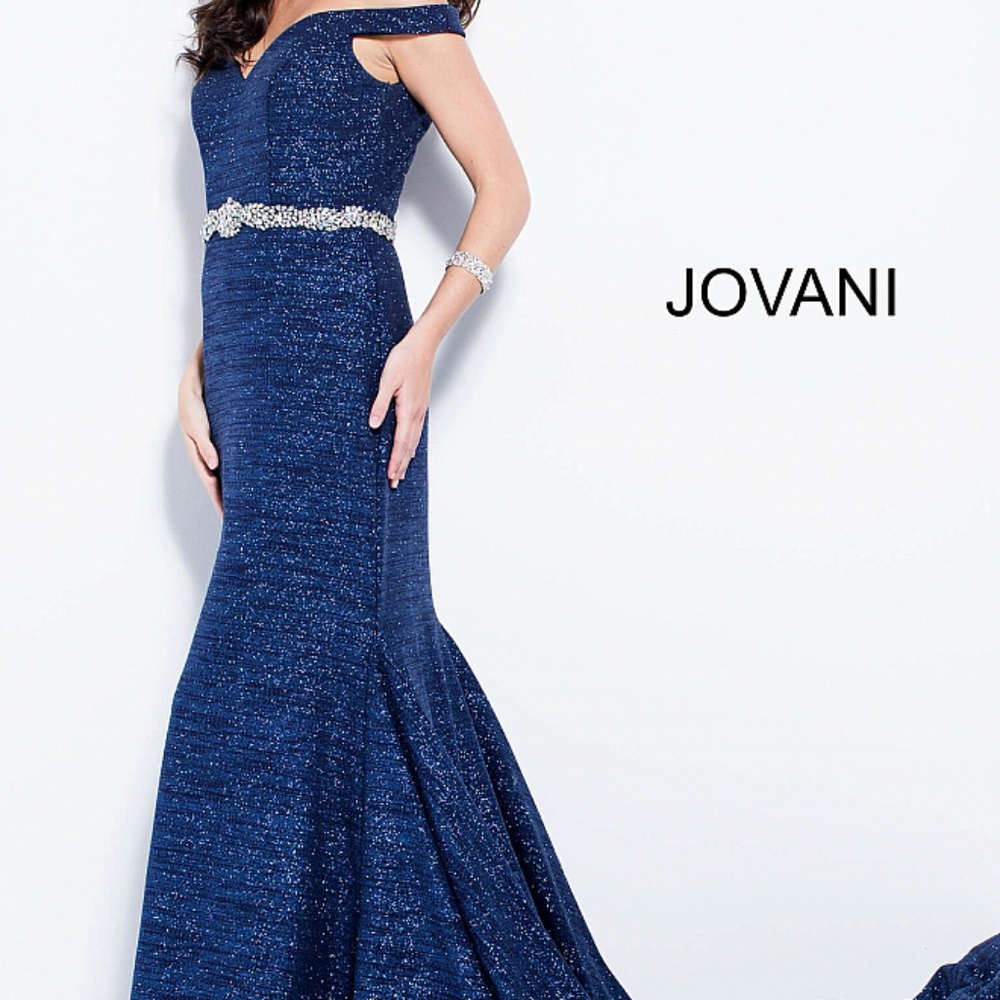 Off the shoulder glitter gown